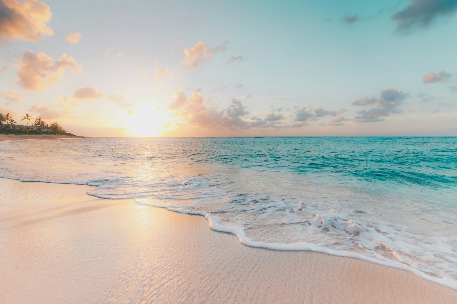 Soft waves on a beach